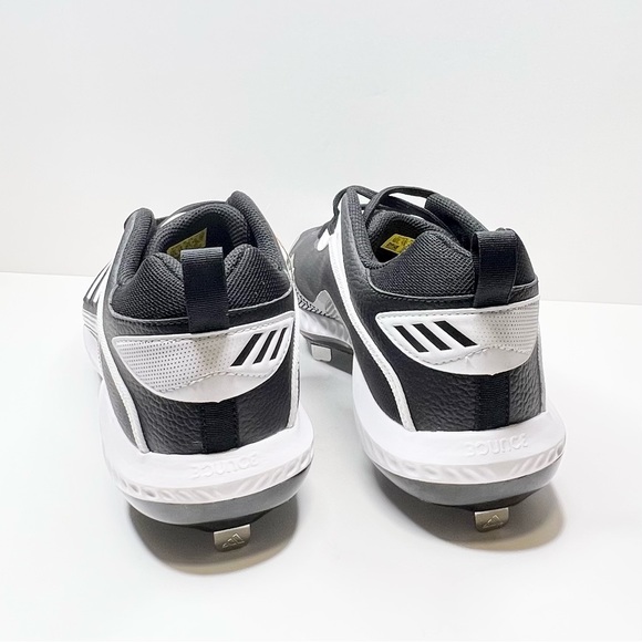 Adidas Men’s Icon 6 Bounce Metal Cleats Black/White Size 13.5 - Picture 7 of 9